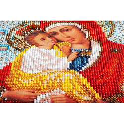 В170 Набор для вышивания бисером 'Кроше' 'Богородица Почаевская', 20x27 см