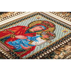 В169 Набор для вышивания бисером 'Кроше' 'Богородица Споручница грешных', 20x24 см