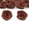 Цветы пришивные атласные 'Роза' 1,9 см коричневый