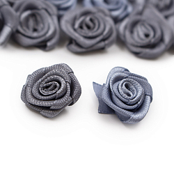 Цветы пришивные атласные 'Роза' 1,9 см (007 серебристо-серый)