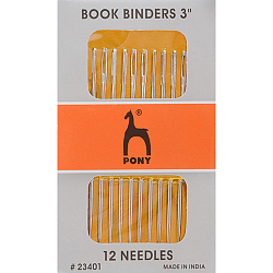 23401 Иглы ручные для переплетных работ Book Binders 3, 12шт, PONY