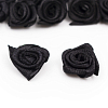 Цветы пришивные атласные 'Роза' 1,5 см черный