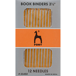 23402 Иглы ручные для переплетных работ Book Binders 3 1\2', 12шт, PONY