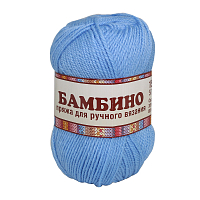 Пряжа Камтекс 'Бамбино' 50гр. 150м. (35% шерсть меринос, 65% акрил) (015 голубой)