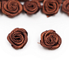 Цветы пришивные атласные 'Роза' 1,1 см 869 коричневый
