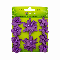 YX15-144 Бумажные цветы 'Хризантемы', d 3 см/5 см, упак./10 шт., Astra&Craft