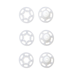 347106 Пришивные кнопки 15мм (пластик), прозрачные Prym