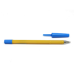 209 Ручка шар.DOLCE COSTO желтый корпус, мет.наконечник, синяя 1,0мм