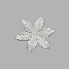 YX15-119 Бумажные лепестки с блестками 'Ромашка', d 4,5 см, упак./8 шт. серебряный