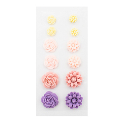 Кабошоны 'Цветы' декор подарков, шармы для слаймов цветы 12 шт/упак, Astra&Craft