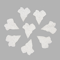 YX15-118 Бумажные листья с блестками, 4,5*4 см, упак./8 шт., Astra&Craft (серебряный)