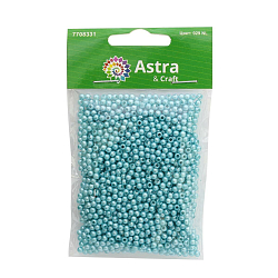 Бусины пластиковые, 'жемчуг', цветные, круглые, 3мм, 20гр, Astra&Craft
