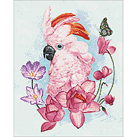 Ag 2688 Набор д/изготовления картин со стразами 'Розовый попугай' 40*50см Гранни