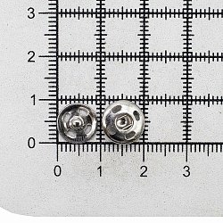 0300-5100 Кнопка пришивная PBM-1 мет. 10мм, никель (36шт)