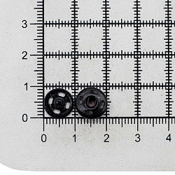 0300-5100 Кнопка пришивная PBM-1 мет. 10мм, черный (36шт)