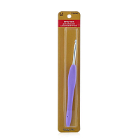 24R40X Крючок для вязания d 4,0мм с резиновой ручкой, 14см, Hobby&Pro