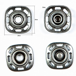 63905 Кнопка пришивная д-34мм металл, темное серебро set ГР