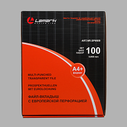 LAMARK609 Файл-вкл.А4+ Премиум повыш.вместимости 0,060 мм 100 шт/упак, картон.коробка