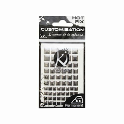 KS-C-MET-CAR Термоклеевые стразы металлик квадратные 6/8/10мм, 66шт Ki Sign