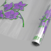 Пленка прозрачная с рисунком Орхидея сиреневая 70см*9,14м +/- 5%