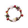 MH1-157 Декор для свечей 'Цветы и ягоды', D7.5x2.5см, 1шт, Astra&Craft F118 фуксия