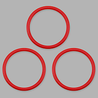 2976 Кольцо 18мм металл/эмаль, Arta-F (100 красный)