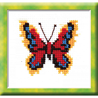 530 Набор для вышивания РС-Студия 'Бабочка красно-желтая' 7*7,5 см