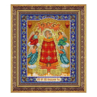 Б1042 Набор для вышивания бисером 'Паутинка' 'Пресвятая Богородица Прибавление ума', 20*25 см