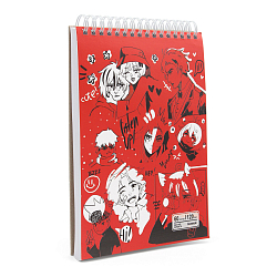 71652 Скетчбук Аниме красный, формат А5, 60 листов