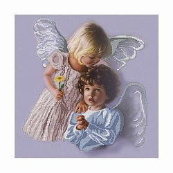 БН-3157 Набор для вышивания бисером Hobby&Pro 'Два ангела', 40*40 см