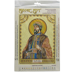 ACK-061 Схема для вышивки иконы бисером на натуральном художественном холсте 'Святой Борис' 17*23см