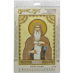 ACK-063 Схема для вышивки иконы бисером на натуральном художественном холсте 'Святой Антоний' 17*23см