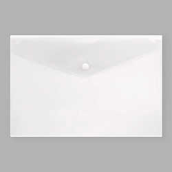 LAMARK425 Конверт на кнопке Lamark, А4, 0,18 мм, глянцевый, прозрачный