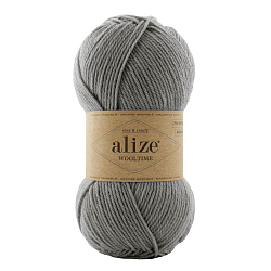 Пряжа ALIZE 'Wooltime' 100гр. 200м. (75% SW шерсть, 25% полиамид) (21 серый)