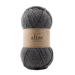 Пряжа ALIZE 'Wooltime' 100гр. 200м. (75% SW шерсть, 25% полиамид) (182 средне-серый меланж)