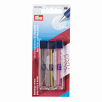 610842 Запасные графиты для механ. карандаша,D 0,9 мм, желтый / черный / розовый Prym