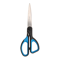 590449 Ножницы канцелярские, 16 см/6,25', мягкие ручки SOFT, синий/черный, Hobby&Pro