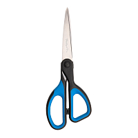 590450 Ножницы канцелярские, 18 см/7', мягкие ручки SOFT, синий/черный, Hobby&Pro