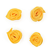 Цветы пришивные атласные 'Роза' 1,5 см, 4шт желтый