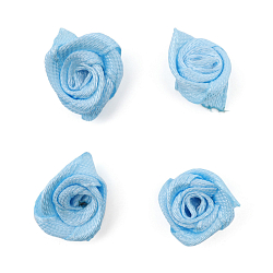 Цветы пришивные атласные 'Роза' 1,5 см, 4шт
