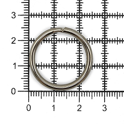 Кольцо для ключей 20мм (25*25мм, d-2,5мм) металл, никель