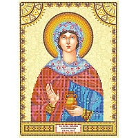 ACK-088 Схема для вышивки иконы бисером на натуральном художественном холсте 'Святая Иоанна (Жанна, Яна)' 17*23см