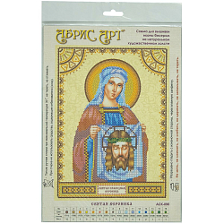 ACK-096 Схема для вышивки иконы бисером на натуральном художественном холсте 'Святая Вероника' 17*23см