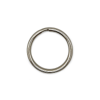 Кольцо для ключей 25мм (32*32мм, d-3,5мм) металл, никель