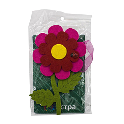 0368-0217 Клипса-магнит из фетра для штор 'цветок' Astra&Craft