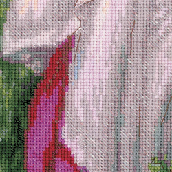 100/055 Частичная вышивка Риолис 'Ветреницы' по мотивам картины Д.У. Уотерхауса' 30*45 см
