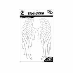 KS-TRA-WINGS01 Термотрансферный мотив 'Крылья ангела', серебро, А4 Ki Sign