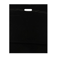 7819173 Пакет полиэтиленовый с вырубной ручкой, черный 20-30 См, 50 мкм, 50шт/упак