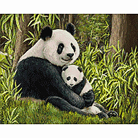 Ag 2691 Набор д/изготовления картин со стразами 'Мама панда' 50*40см Гранни