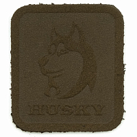 5005 Термоаппликация из замши Husky 3,4*3,89см, 100% кожа (42 темно-коричневый)